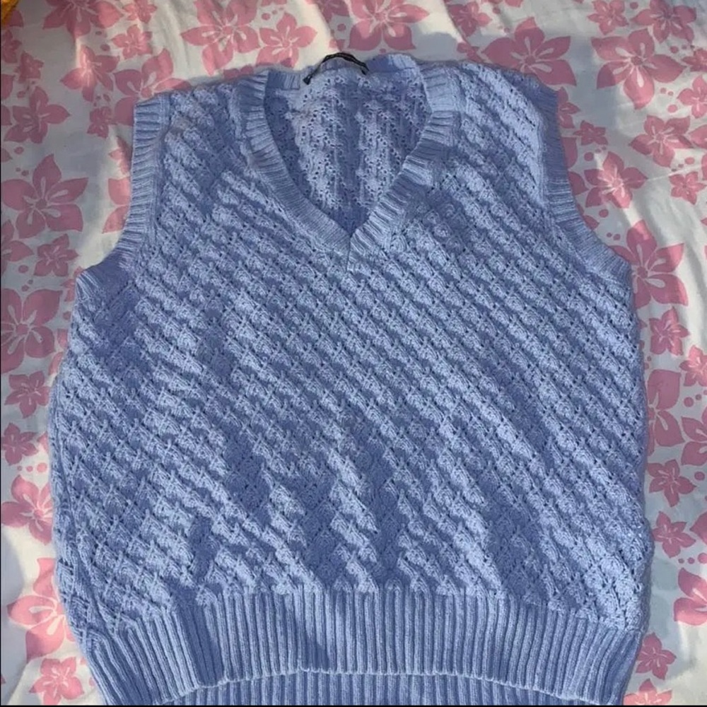 light blue brandy melville sweater vest